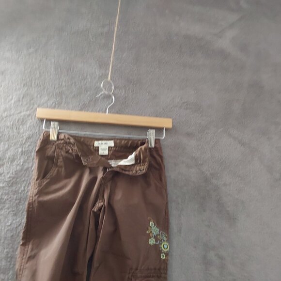 Vintage Cherokee Girls Brown Embroidered Capri Pants Size 8 - Picture 7 of 8